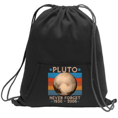 Vintage Never Forget Pluto Nerdy Astronomy Space Science Trendy Design Sweatshirt Cinch Pack Bag