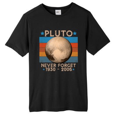 Vintage Never Forget Pluto Nerdy Astronomy Space Science Trendy Design Tall Fusion ChromaSoft Performance T-Shirt