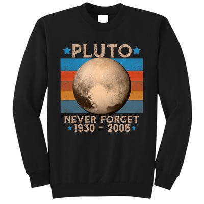 Vintage Never Forget Pluto Nerdy Astronomy Space Science Trendy Design Tall Sweatshirt