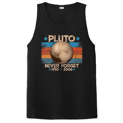 Vintage Never Forget Pluto Nerdy Astronomy Space Science Gift PosiCharge Competitor Tank