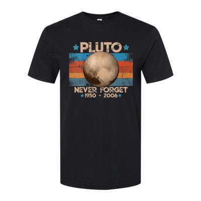 Vintage Never Forget Pluto Nerdy Astronomy Space Science Gift Softstyle CVC T-Shirt