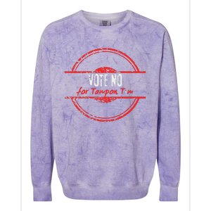 Vote No For Tampon Tim Walz Vice President Kommiebla Satire Colorblast Crewneck Sweatshirt