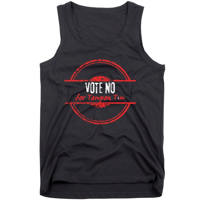 Vote No For Tampon Tim Walz Vice President Kommiebla Satire Tank Top