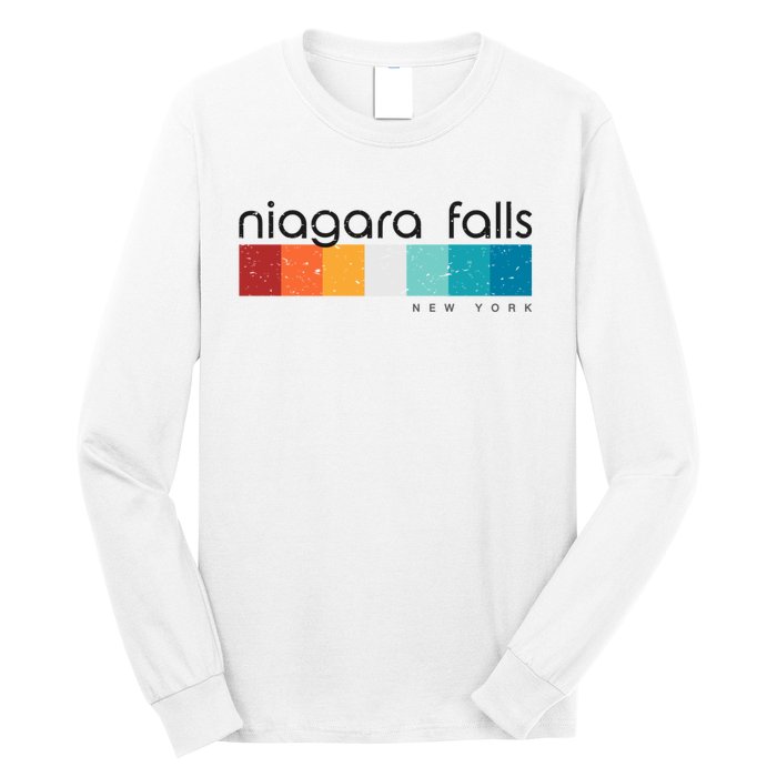 Vintage Niagara Falls New York Retro Design Long Sleeve Shirt