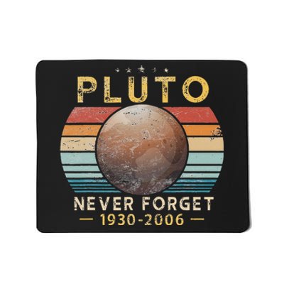 Vintage Never Forget Pluto Funny Space Science Lover Mousepad