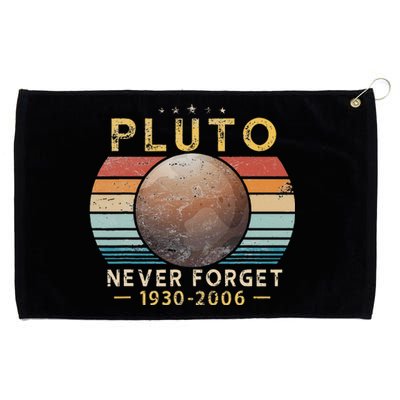 Vintage Never Forget Pluto Funny Space Science Lover Grommeted Golf Towel