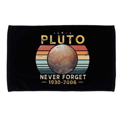 Vintage Never Forget Pluto Funny Space Science Lover Microfiber Hand Towel