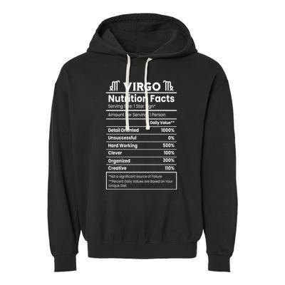 Virgo Nutrition Facts Horoscope Garment-Dyed Fleece Hoodie