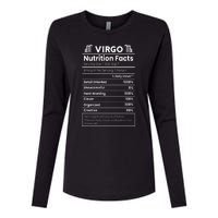 Virgo Nutrition Facts Horoscope Womens Cotton Relaxed Long Sleeve T-Shirt