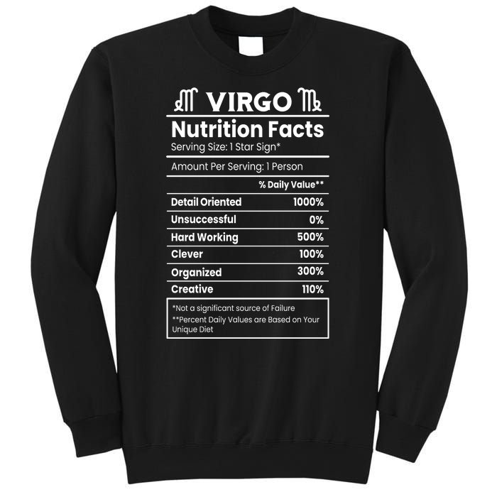 Virgo Nutrition Facts Horoscope Sweatshirt