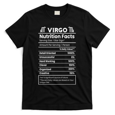 Virgo Nutrition Facts Horoscope T-Shirt