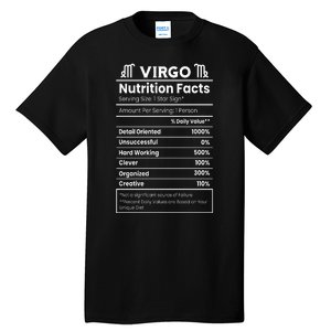 Virgo Nutrition Facts Horoscope Tall T-Shirt