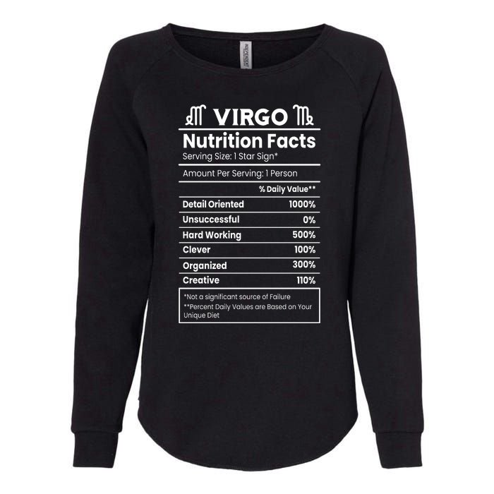 Virgo Nutrition Facts Horoscope Womens California Wash Sweatshirt