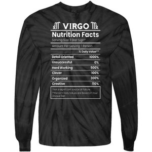 Virgo Nutrition Facts Horoscope Tie-Dye Long Sleeve Shirt