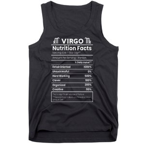 Virgo Nutrition Facts Horoscope Tank Top