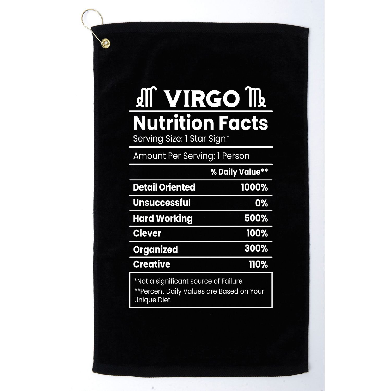 Virgo Nutrition Facts Horoscope Golf Towel