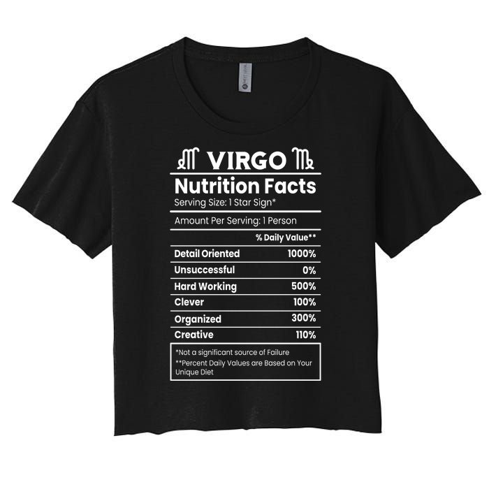 Virgo Nutrition Facts Horoscope Women's Crop Top Tee