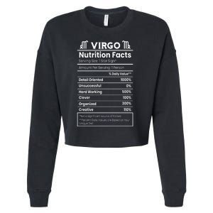 Virgo Nutrition Facts Horoscope Cropped Pullover Crew