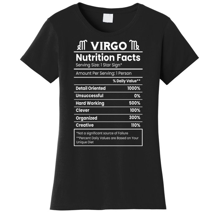 Virgo Nutrition Facts Horoscope Women's T-Shirt