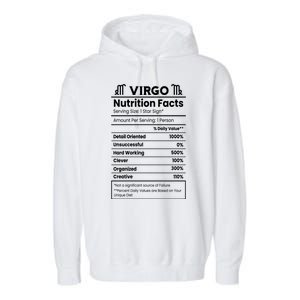 Virgo Nutrition Facts Horoscope Garment-Dyed Fleece Hoodie