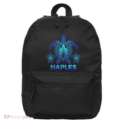 Vintage Naples Florida FL Ocean Blue Sea Turtle Souvenirs 16 in Basic Backpack