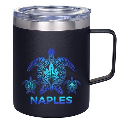 Vintage Naples Florida FL Ocean Blue Sea Turtle Souvenirs 12oz Stainless Steel Coffee Mug