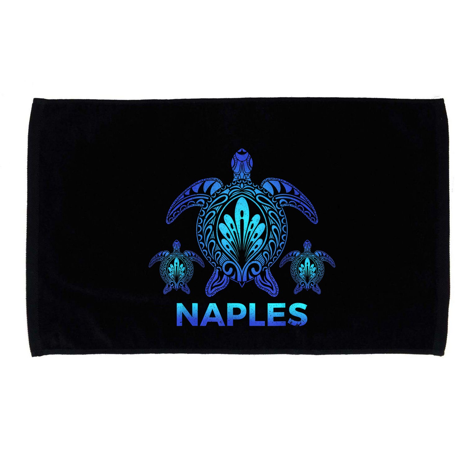 Vintage Naples Florida FL Ocean Blue Sea Turtle Souvenirs Microfiber Hand Towel