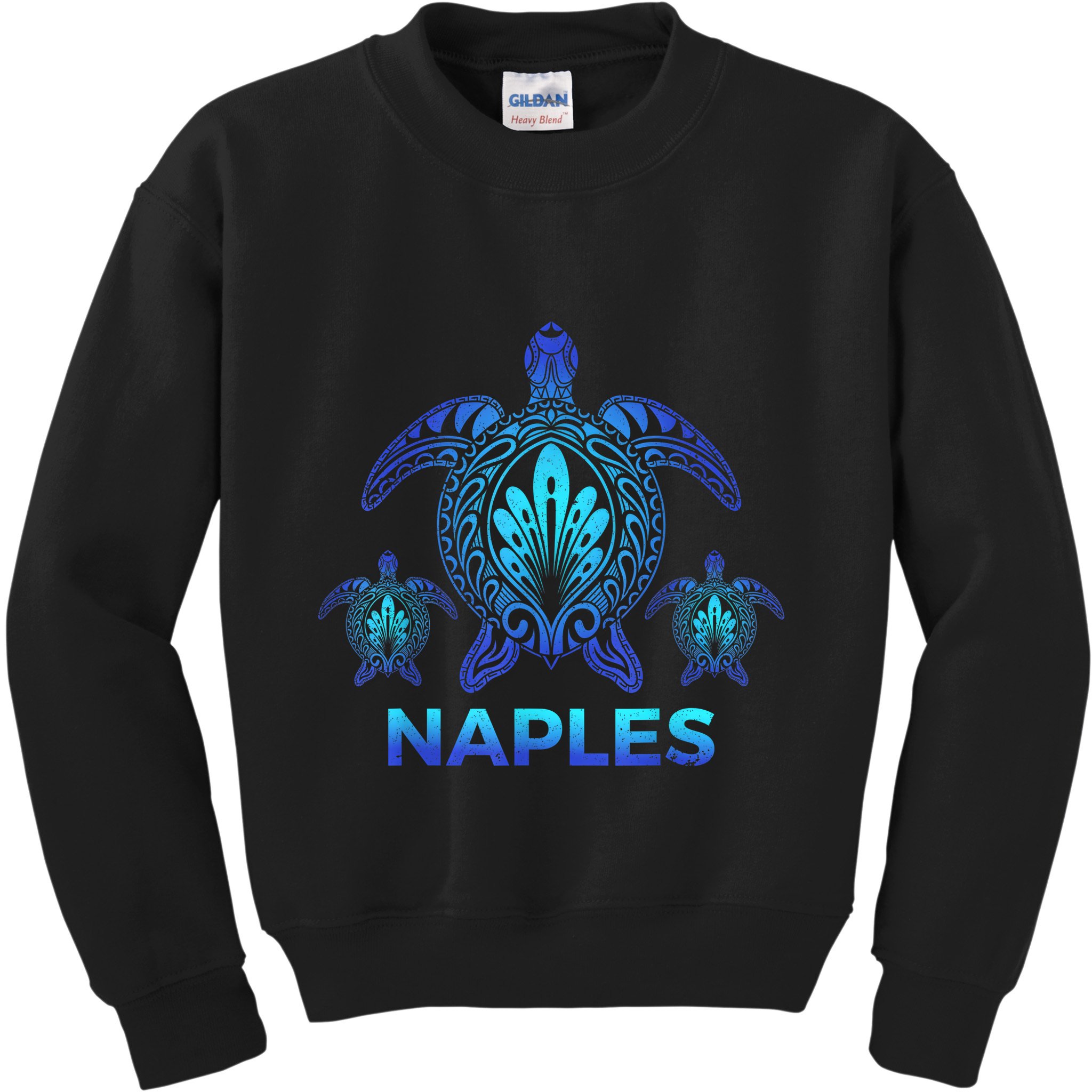 Vintage Naples Florida FL Ocean Blue Sea Turtle Souvenirs Kids Sweatshirt