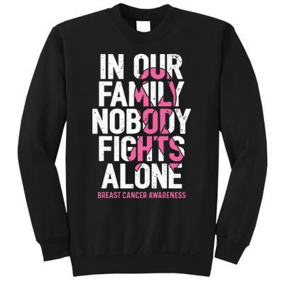 vintage nobody fights alone breast cancer awareness Sweatshirt