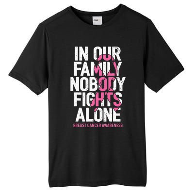 vintage nobody fights alone breast cancer awareness Tall Fusion ChromaSoft Performance T-Shirt