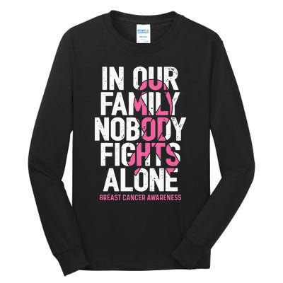 vintage nobody fights alone breast cancer awareness Tall Long Sleeve T-Shirt