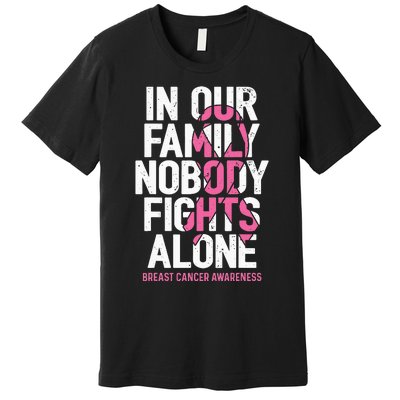 vintage nobody fights alone breast cancer awareness Premium T-Shirt