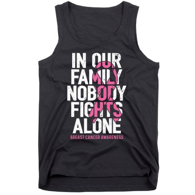 vintage nobody fights alone breast cancer awareness Tank Top