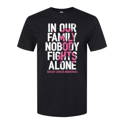 vintage nobody fights alone breast cancer awareness Softstyle CVC T-Shirt