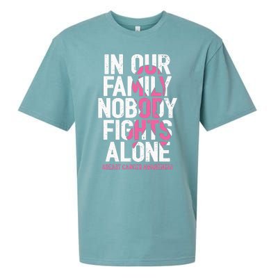 vintage nobody fights alone breast cancer awareness Sueded Cloud Jersey T-Shirt