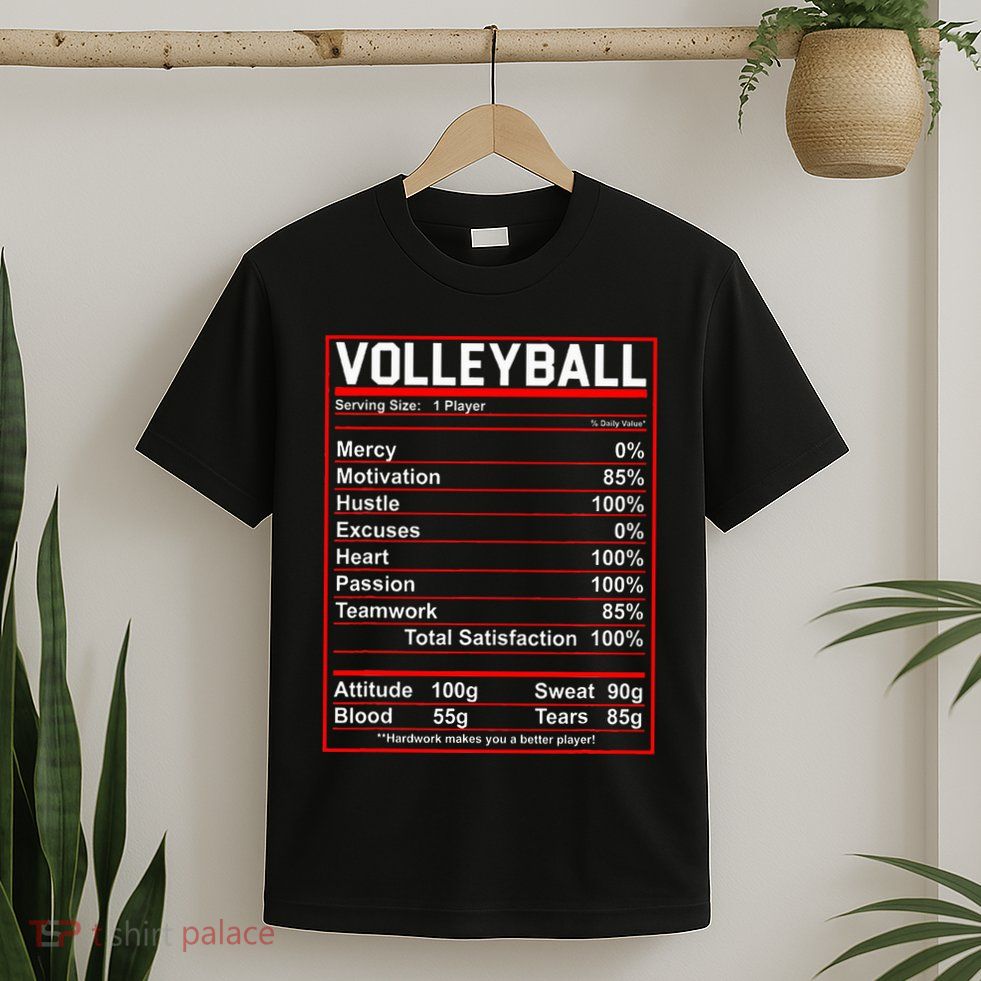 Volleyball Nutrition Facts T-Shirt