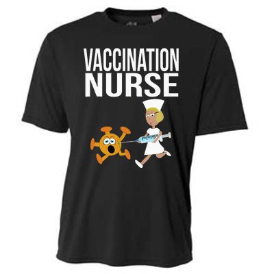 Vaccination Nurse Funny Vaccinated Virus Vaccinator Gift Cooling Performance Crew T-Shirt