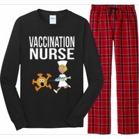 Vaccination Nurse Funny Vaccinated Virus Vaccinator Gift Long Sleeve Pajama Set