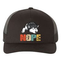 Vintage Nope Funny Siberian Husky Dog Lover TShirt Yupoong Adult 5-Panel Trucker Hat