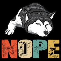 Vintage Nope Funny Siberian Husky Dog Lover TShirt Womens T-Shirt