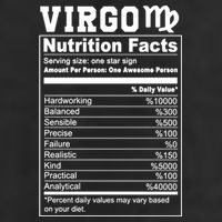 Virgo Nutrition Facts Cool Gift 7 Panel Mesh Trucker Snapback Hat