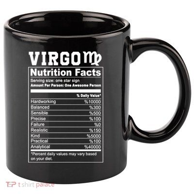 Virgo Nutrition Facts Cool Gift 11oz C Handle Ceramic Mug
