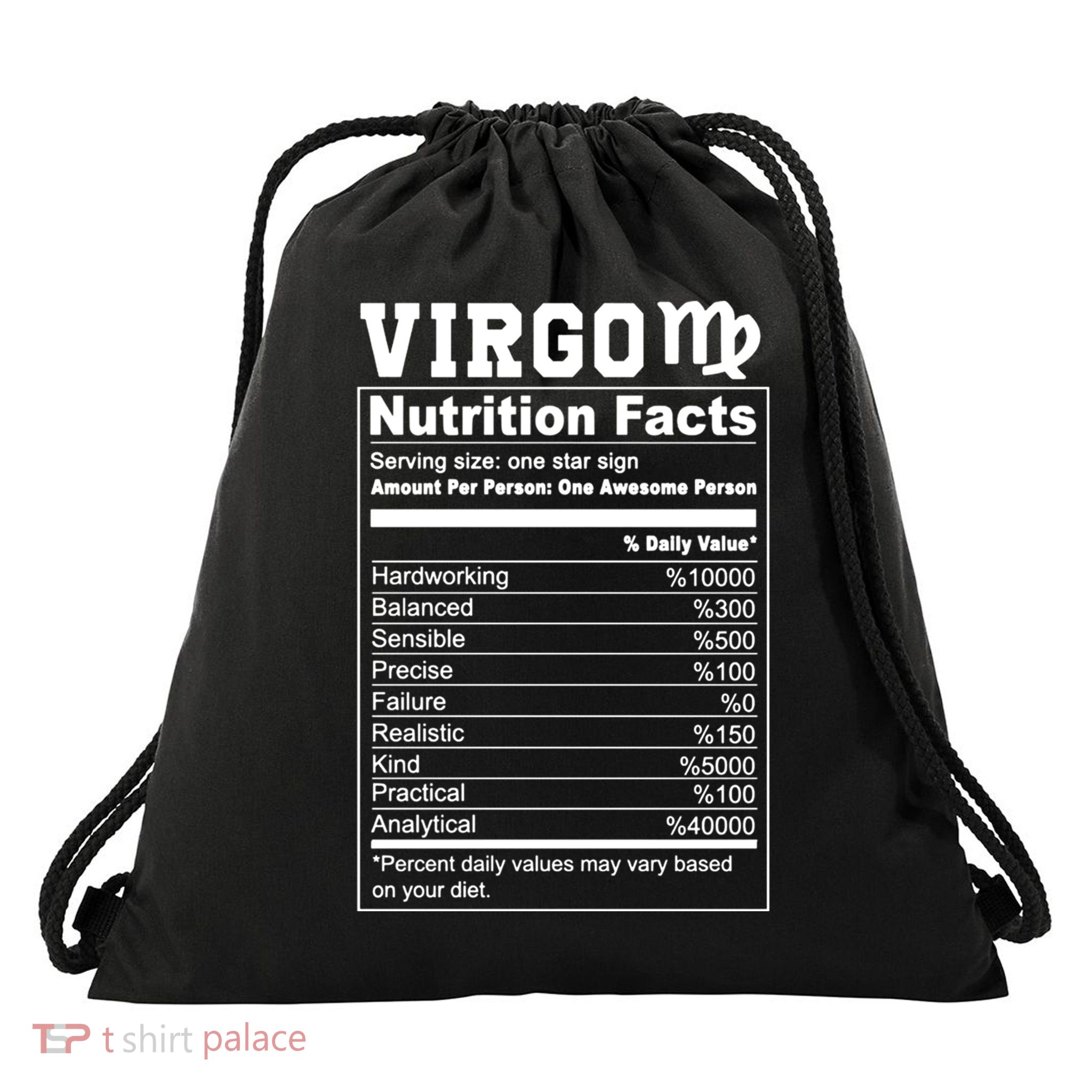 Virgo Nutrition Facts Cool Gift Drawstring Bag