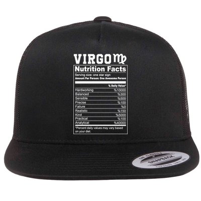 Virgo Nutrition Facts Cool Gift Flatbill Hat
