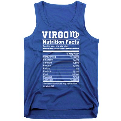 Virgo Nutrition Facts Cool Gift Tank Top