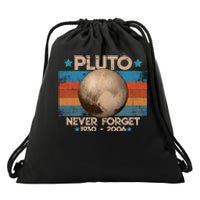 Vintage Never Forget Pluto Drawstring Bag