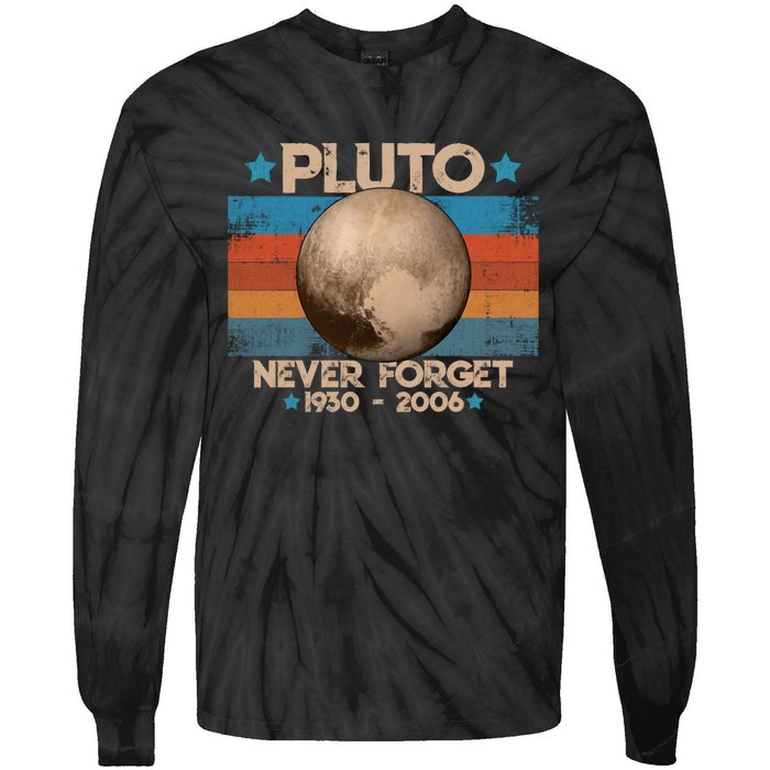 Vintage Never Forget Pluto Tie-Dye Long Sleeve Shirt