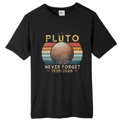 Vintage Never Forget Pluto Funny Space Science Lover Tall Fusion ChromaSoft Performance T-Shirt