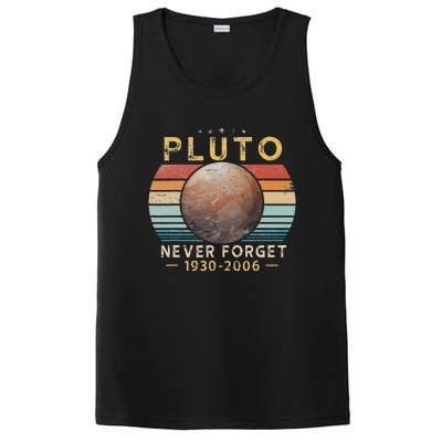 Vintage Never Forget Pluto Funny Space Science Lover PosiCharge Competitor Tank