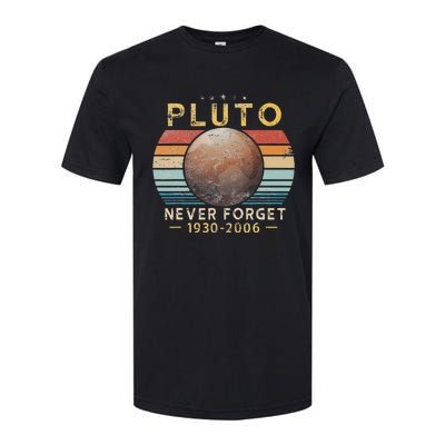 Vintage Never Forget Pluto Funny Space Science Lover Softstyle® CVC T-Shirt